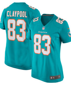Chase Claypool Miami Dolphins  Women_s  Game Jersey   Aqua