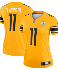 Chase Claypool Pittsburgh Steelers  Women_s Inverted Legend Game Jersey  Gold 1