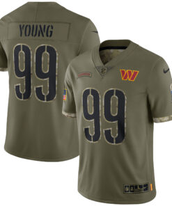 Chase Young Washington Commanders  2022 Salute To Service Limited Jersey  Olive