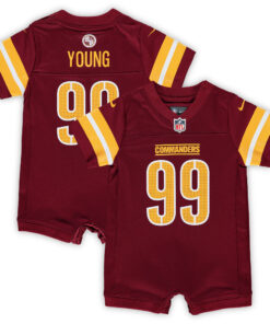 Chase Young Washington Commanders  Newborn amp Infant Game Romper Jersey  Burgundy