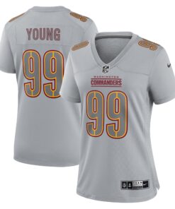 Chase Young Washington Commanders  Women_s Atmosphere Fashion Game Jersey  Gray