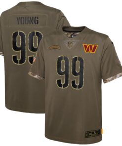 Chase Young Washington Commanders  Youth 2022 Salute To Service Player Limited Jersey  Olive