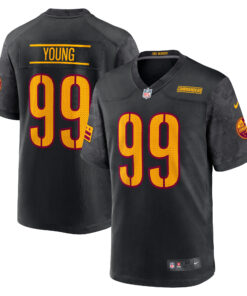 Chase Young Washington Commanders  Youth Game Jersey  Black