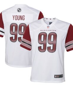 Chase Young Washington Commanders  Youth Game Jersey  White