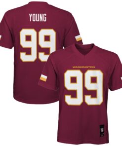 Chase Young Washington Commanders Youth Replica Player Jersey  Burgundy