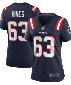 Chasen Hines New England Patriots  Women_s Game Player Jersey  Navy