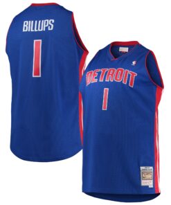 Chauncey Billups Detroit Pistons Mitchell &amp Ness 200304 Big &amp Tall Hardwood Classics Swingman Jersey - Blue