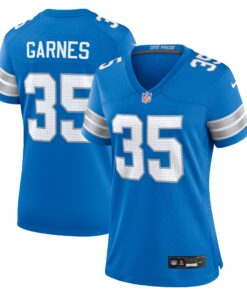 Chelen Garnes Detroit Lions  Women_s Game Jersey   Blue