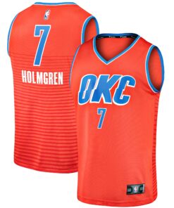 Chet Holmgren Oklahoma City Thunder Fanatics Fast Break Replica Player Jersey - Statement Edition - Orange