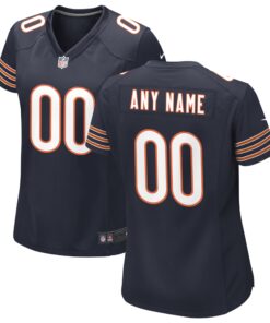 Chicago Bears  Women_s Custom Game Jersey  Navy