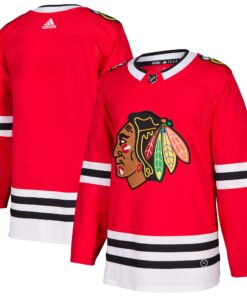 Chicago Blackhawks Home Authentic Blank Jersey  Red