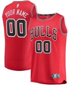 Chicago Bulls Fanatics Fast Break Custom Replica Jersey Red - Icon Edition