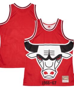  Chicago Bulls Mitchell &amp Ness Hardwood Classics Blown Out Fashion Jersey - Red