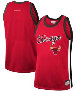 Chicago Bulls Mitchell &amp Ness Hardwood Classics Team Heritage Fashion Jersey - Red