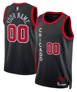  Chicago Bulls Unisex 202324 Custom Swingman Jersey - Black - City Edition