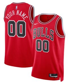 Chicago Bulls Unisex Swingman Custom Jersey Red - Icon Edition