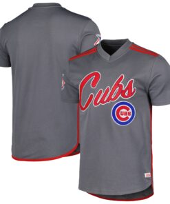 Chicago Cubs Stitches  Team VNeck Jersey  Charcoal