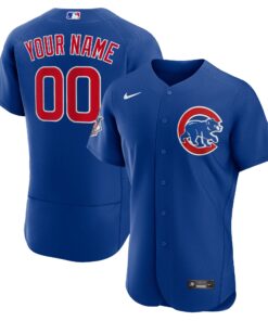 Chicago CubsAlternate Authentic Custom Jersey  Royal