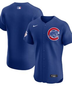 Chicago CubsAlternate Vapor Premier Elite Patch Jersey  Royal