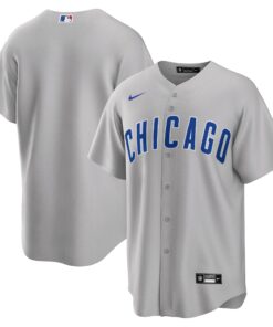 Chicago CubsRoad Replica Team Jersey  Gray