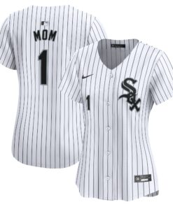 Chicago White SoxWomen_s 1 Mom Home Limited Jersey  White