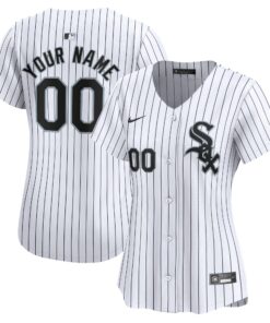 Chicago White SoxWomen_s Home Limited Custom Jersey  White