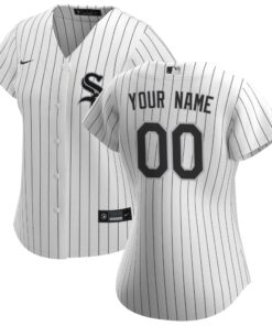 Chicago White SoxWomen_s Home Replica Custom Jersey  White