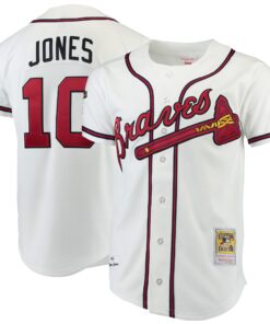 Chipper Jones Atlanta Braves Mitchell amp Ness Authentic Jersey  White