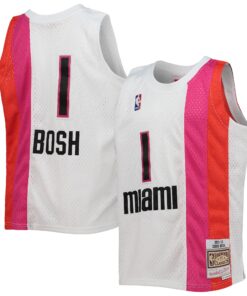 Chris Bosh Miami Heat Mitchell &amp Ness Youth 201112 Hardwood Classics Swingman Jersey - White