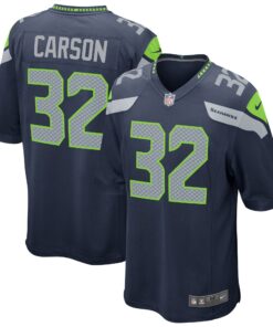 Chris Carson Seattle Seahawks  Game Player Jersey  Navy