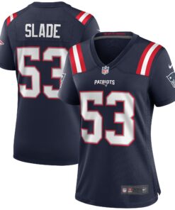 Chris Slade New England Patriots  Women_s Game Retired Player Jersey  Navy