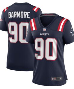 Christian Barmore New England Patriots  Women_s Player Game Jersey  Navy