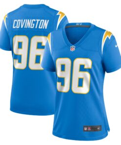 Christian Covington Los Angeles Chargers  Women_s Team Game Jersey   Powder Blue