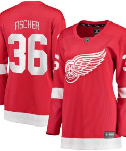 Christian Fischer Detroit Red Wings Fanatics Women_s Home Breakaway Player Jersey  Red