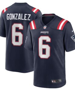 Christian Gonzalez New England Patriots  Team Game Jersey   Navy