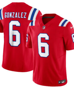 Christian Gonzalez New England Patriots   Vapor F.U.S.E. Limited Jersey  Red