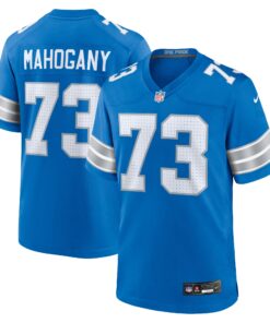 Christian Mahogany Detroit Lions  Team Game Jersey   Blue