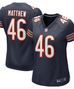 Christian Matthew Chicago Bears  Women_s  Game Jersey   Navy
