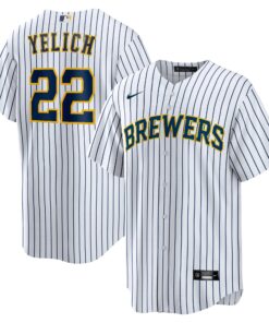 Christian Yelich Milwaukee BrewersAlternate Replica Player Jersey  White