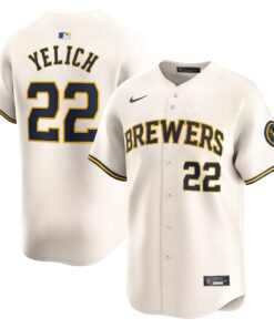 Christian Yelich Milwaukee BrewersHome Limited Player Jersey  Cream