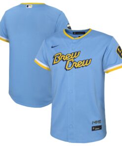 Christian Yelich Milwaukee BrewersPreschool City Connect Replica Player Jersey  Powder Blue