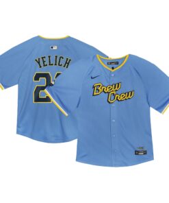 Christian Yelich Milwaukee BrewersToddler City Connect Limited Player Jersey  Powder Blue