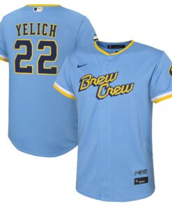 Christian Yelich Milwaukee BrewersToddler City Connect Replica Player Jersey  Powder Blue