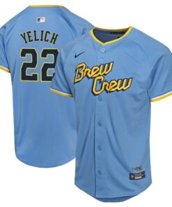 Christian Yelich Milwaukee BrewersYouth City Connect Limited Player Jersey  Powder Blue