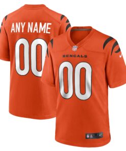 Cincinnati Bengals  Alternate Game Custom Jersey  Orange 1