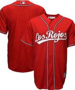 Cincinnati Reds Majestic Alternate Los Rojos Cool Base Jersey  Scarlet