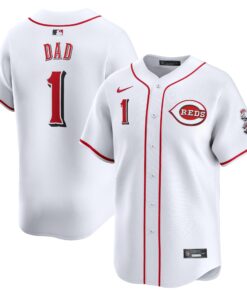 Cincinnati Reds1 Dad Home Limited Jersey  White