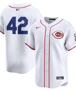  Cincinnati Reds2024 Jackie Robinson Day Home Limited Jerseynbspâ€“ White