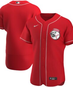 Cincinnati RedsAlternate Authentic Team Logo Jersey  Scarlet