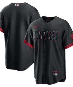  Cincinnati RedsCity Connect Replica Jersey  Black